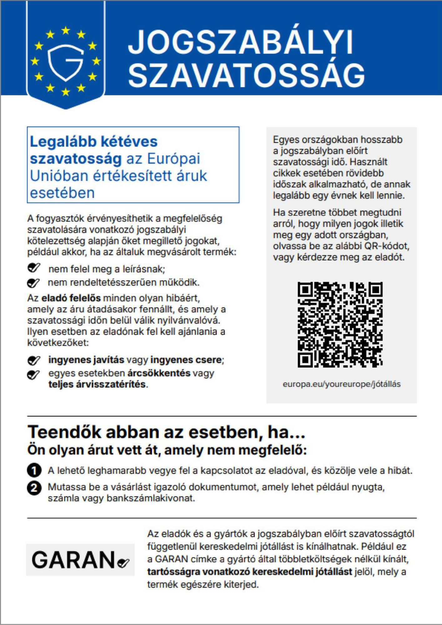 Jogszabályi szavatosság